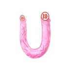 Meyrabest Gg Double Mini Dildo Çift Taraflı Pembe Jel Penis 18 Cm
