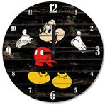 Meyuhome DV00267 Mickey Mouse Tasarımlı 29 cm Ahşap Duvar Saati