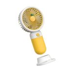 Meyve Figürlü Şarjlı El Fanı Taşınabilir Mini Vantilatör - Usb Girişli Masaüstü Standlı Soğutucu Fan 5637 (sarı)