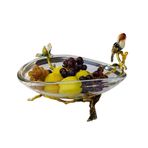 Meyve Kaseleri Cam Kristal Meyve Tabağı Modern Basit Şeffaf Şeker Tepsisi Yaratıcı Ayaklı Modern Derin Tabak Puding Trifle Tatlı Servis Kasesi Tabak Meyve Salatası Dekoratif Kase Sebze Kaseleri