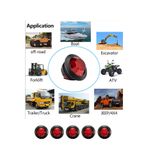 MeyZone Kırmızı 5 Adet Cob Led Oto Araç Kamyonet Tır Dorse Motorsiklet 12V/24V Kartal Göz Led
