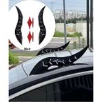 Meyzone Piano Black Parlak Siyah Araç Oto Tavan Üstü Dekorasyon Body Kit Ejderha Boynuzu Sağ Sol 2 Adet