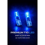 MeyZone Premium Mavi T10 Sabit-Çakar Modlu Led Park Plaka Ampulü T10 Led Ampul