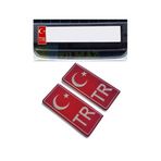 Meyzone Tr Plaka Krom Sticker 2'li - Türkiye Plaka Krom Stıcker - Türkiye Plakalık Krom