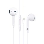 MEZİGARC Iphone 11 12 13 14 Pro Max Uyumlu Mikrofonlu Lightning Girişli Beyaz Kablolu Kulakiçi Kulaklık