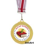 Mezun Oluyorum Kitap Kurdu Madalyası Standart Baskılı V1 Altın TRMDKx307