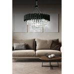 Mezun Siyah 55x55 Cm'lik Modern Kristal Taşlı Lüks Avize - Yatak Odası - Salon - Mutfak - Hol Siyah