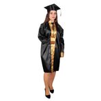 Mezuniyet Cübbesi LİSE Siyah Gold (Siyah Gold/XL)