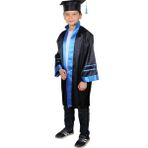 Mezuniyetshop Kep Cübbe Mezuniyet Anaokul Lacivert Mavi Şeritli