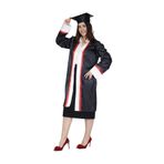 Mezuniyetshop Kep Cübbe Mezuniyet Lise Siyah Ekru Kırmızı