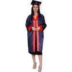Mezuniyetshop Mezuniyet Kep Cübbe Lise Lacivert Kırmızı - Lacivert - Kırmızı
