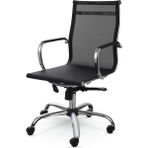Mezura Ofis Air Chrome Siyah Çalışma Koltuğu