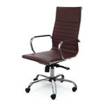 Mezura Ofis Kahverengi Chrome Yönetici Koltuğu
