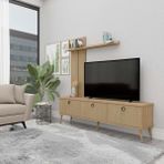 Mezza 1382 Terra 180 cm (Ahşap Ayaklı) Tv Ünitesi Sepet - Yunus - Meşe