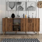 Mezza 1622 Exxen 180 Cm (AHŞAP AYAKLİ) Modern Konsol Hat - 45x180 - Ceviz
