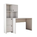 Mezza 1990 Silence 52x147 Kitaplik Çalişma Masasi Takimi Beyaz
