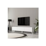 Mezza ELİSA 3 KAPAKLI KULPSUZ 180 CM AYAKLI TV ÜNİTESİ BEYAZ 1250