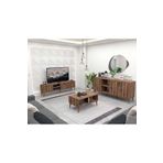 Mezza EXXEN (AHŞAP AYAKLI) TV ÜNİTESİ - ORTA SEHPA - KONSOL SETİ HAT RENGİ SET 1583-2072-1622