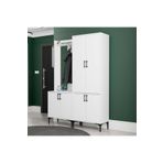 Mezza ROYAL SOL AYNALI 6 KAPAKLI 7 ASKILI PORTMANTO BEYAZ SET 5020-5030