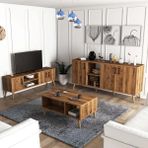 Mezza Set 1582-2072-1622 Exxen (Ahşap Ayaklı) Tv Ünitesi Orta Sehpa Konsol Seti Hat