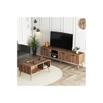 Mezza Set 1583-2072 Exxen 180 Cm Tv Ünitesi + Exxen Orta Sehpa - Hat Rengi Ceviz