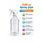 MF Botanik 1 Adet Boş Fısfıslı Sprey Şişesi 500 ml - 2 Çeşit Püskürtmeli