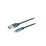 MF Product Jettpower 0019 1-2 m Gri Metal Başlıklı Örgülü 2.4A Led Göstergeli Micro Usb Hızlı Şarj Kablosu