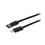 MF Product Jettpower 0047 20 cm Siyah Metal Başlıklı Örgülü 3A Micro USB Hızlı Şarj Kablosu