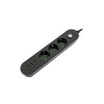 MF Product Jettpower 0366 Siyah 3 Socket 3 USB Uzatma Kablosu