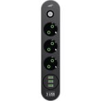Mf Product Mf0816 3 Prizli 3 Usb Çıkışlı Seyyar Termal Grup Priz 2 Metre Uzatma Kablosu Siyah