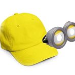MFAZ Morefaz Ltd Minion Gözlük Fantezi Elbise Kostüm Despicable Me Gözlük Gözlük Yetişkin Sarı Kap Bere, Sarı Şapka + Çift Kişilik Gözlük, One Size