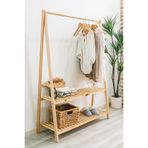 MFG AHŞAP Konfeksiyon Elbise Askılık Iki Raflı 148 X 106 Cm