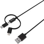 Mfit 1.2 mt Pvc Siyah Şarj Kablosu