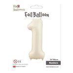 MFM 1 Yaş Rakam Bej Krem Folyo Balon 86 Cm