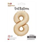 MFM 8 Yaş Rakam Karamel Folyo Balon 86 Cm