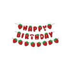 MFM Çilek Temalı Happy Birthday Ve Dekor Süs 2’Li