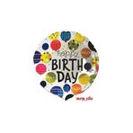 MFM Happy Birthday Beyaz Yuvarlak Folyo Balon