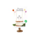MFM Happy Birthday Pasta Üstü Balon Şekli Kürdan Seti Gri
