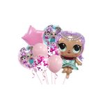 MFM Lol Bebek Folyo Balon Seti Pembe Konfeti Pullu