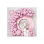 MFM Makaron Soft Pembe Doğum Günü Zincir Balon Seti