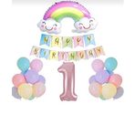 Mfm Parti 1 Yaş Rakam Rose Folyo Balon