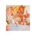 MFM Parti 1 Yaş Rakam Rose Gold Folyo Zincir Balon Doğum Günü Seti
