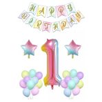 Mfm Parti 1 Yaş Rengarenk Folyo Balon Seti