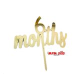 Mfm Parti 6 Months Gold Pasta Üstü Pleksi Aynalı Yazı