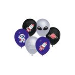 MFM Parti Balon Astronot Uzay 4+1 Pastel Pakette 100 Adet