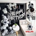 Mfm Parti Happy Birthday Gümüş Folyo Zincir Balon Doğum Günü Seti