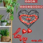 Mfm Parti Love Kırmızı Folyo Balon Sevgililer Günü Aşk Sürpriz Seti