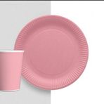Mfm Parti Makaron Pembe Tabak Bardak 8 Adet
