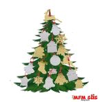 Mfm Parti Pleksi Aynalı Çam Ağaç Süsü
