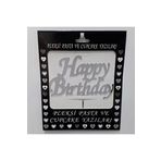 MFM Parti Pleksi Pasta Üzeri Yazı Gümüş Happy Bırthday